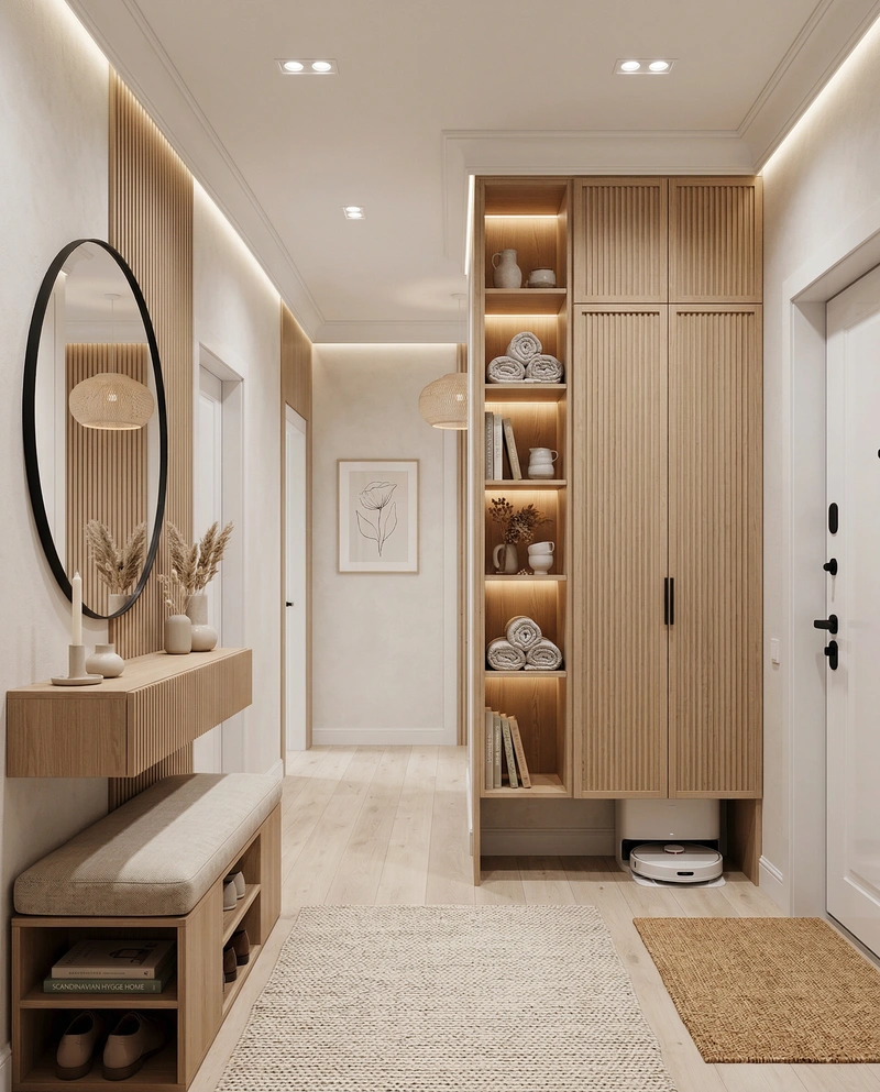 Дизайн интерьера в стиле Хюгге — Прихожая от нейросети RoomGPT