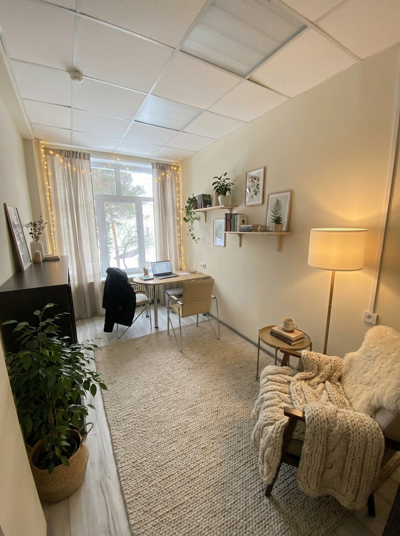 Дизайн интерьера в стиле Хюгге — Кабинет от нейросети RoomGPT