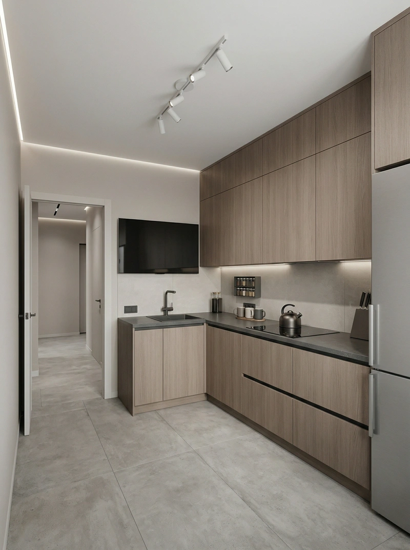 Дизайн кухни в стиле Минимализм — фото интерьера от нейросети RoomGPT