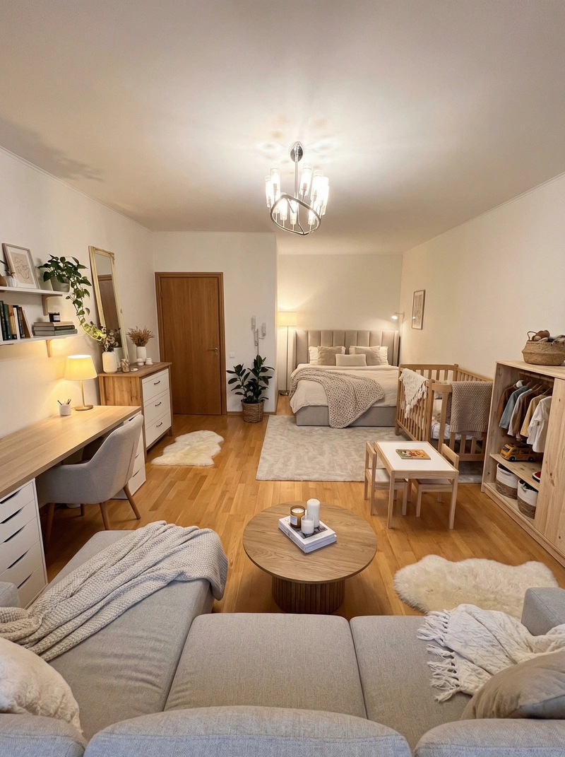 Дизайн интерьера в стиле Хюгге — Гостиная от нейросети RoomGPT