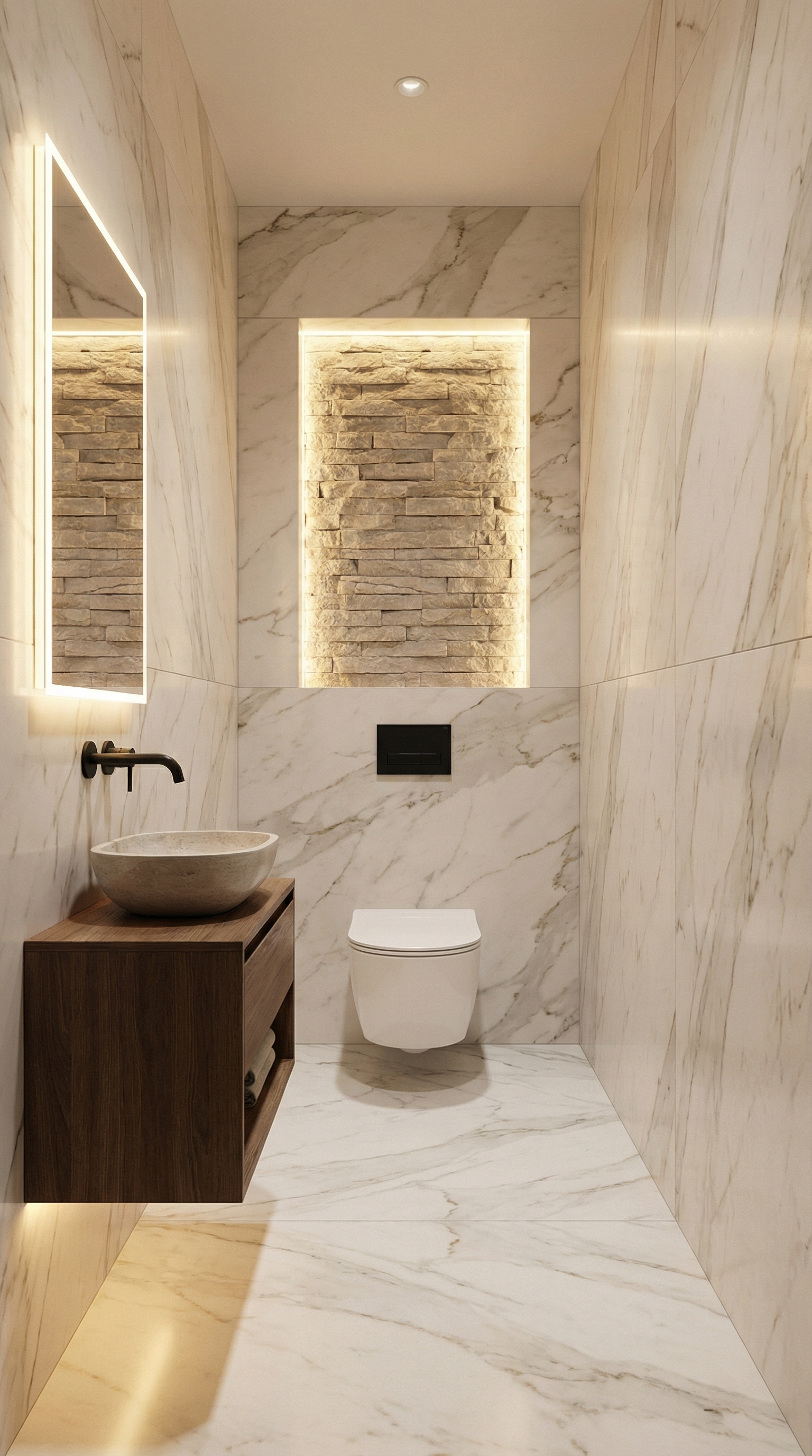 Дизайн ванной в стиле Минимализм — фото интерьера от нейросети RoomGPT