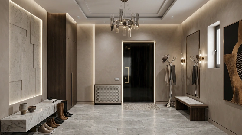 Дизайн интерьера в стиле Контемпорари — Прихожая от нейросети RoomGPT