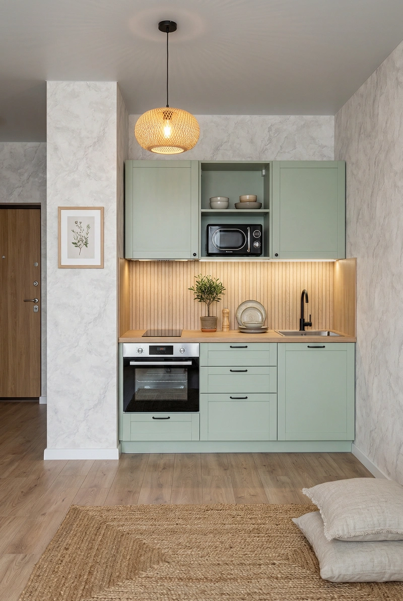 Дизайн интерьера в стиле Хюгге — Кухня от нейросети RoomGPT