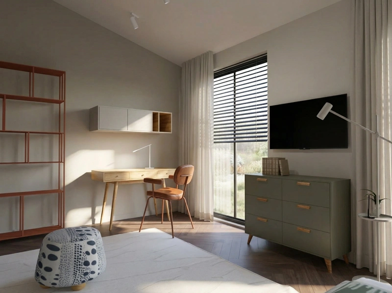 Дизайн спальни в стиле Без стиля — фото интерьера от нейросети RoomGPT