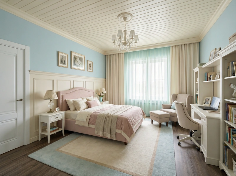 Дизайн интерьера в стиле Классика — Спальня от нейросети RoomGPT