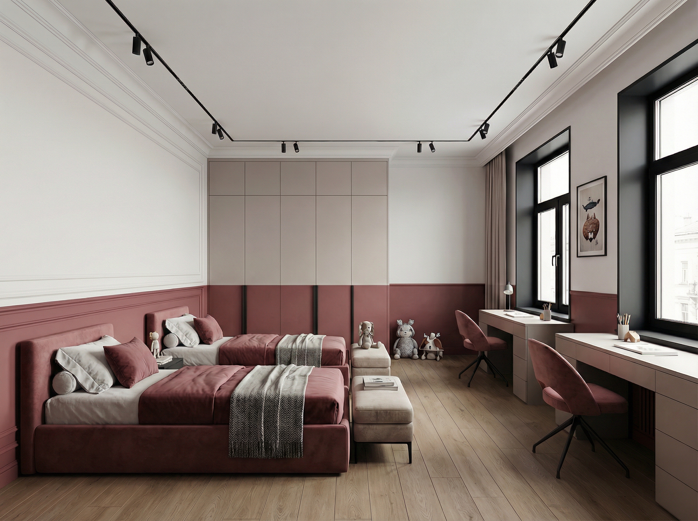 Дизайн детской в стиле Контемпорари — фото интерьера от нейросети RoomGPT