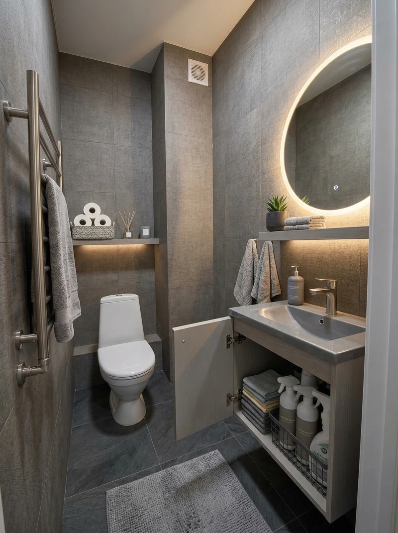 Дизайн ванной в стиле Без стиля — фото интерьера от нейросети RoomGPT