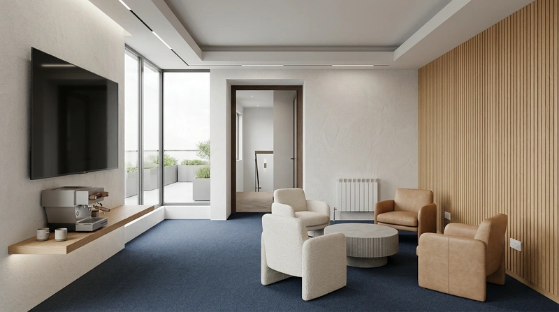 Дизайн интерьера в стиле Минимализм — Гостиная от нейросети RoomGPT