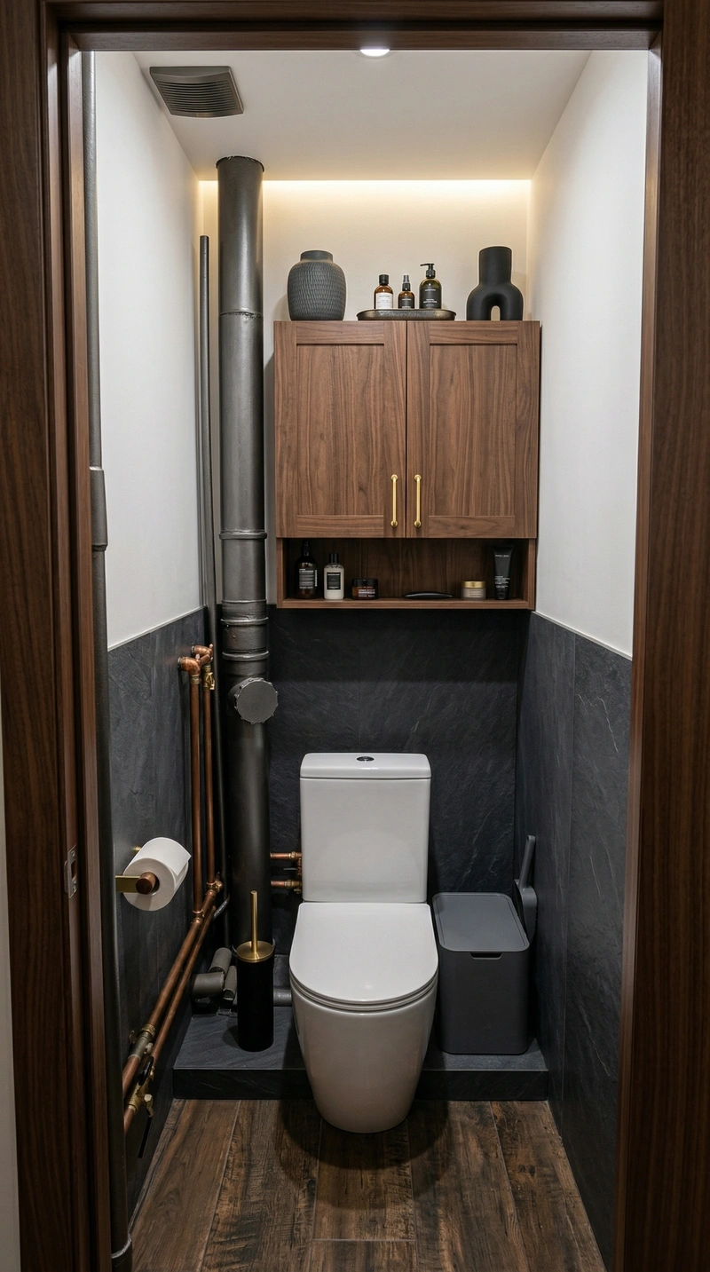 Дизайн ванной в стиле Лофт — фото интерьера от нейросети RoomGPT