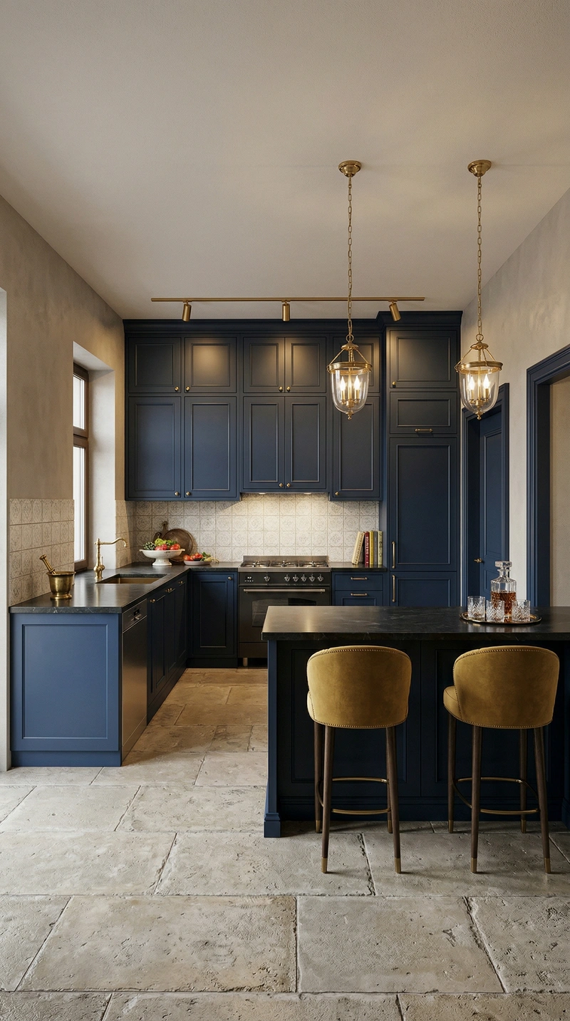 Дизайн кухни в стиле Классика — фото интерьера от нейросети RoomGPT