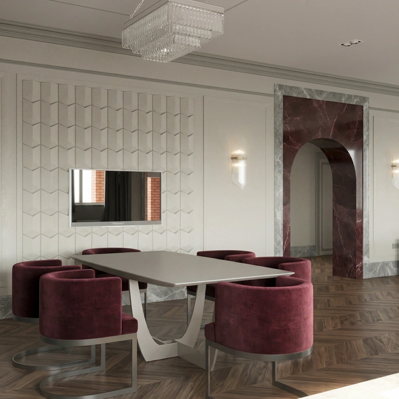 Дизайн интерьера в стиле Контемпорари — Гостиная от нейросети RoomGPT