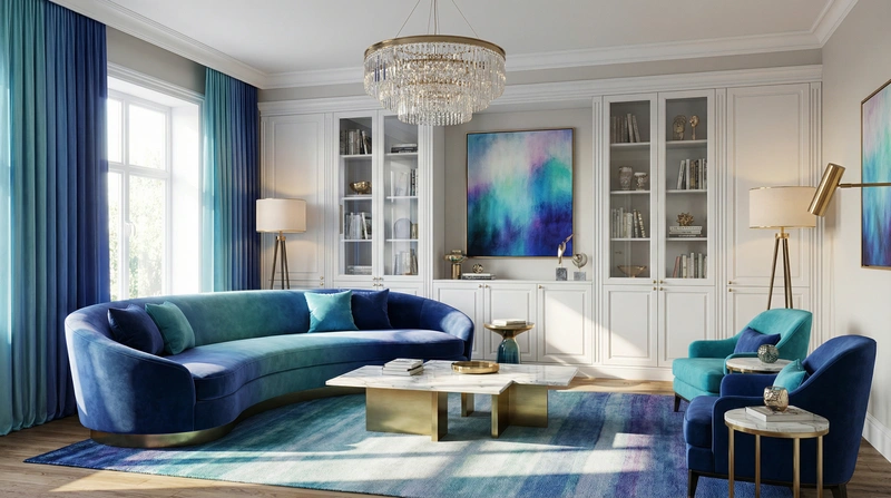 Дизайн интерьера в стиле Классика — Гостиная от нейросети RoomGPT