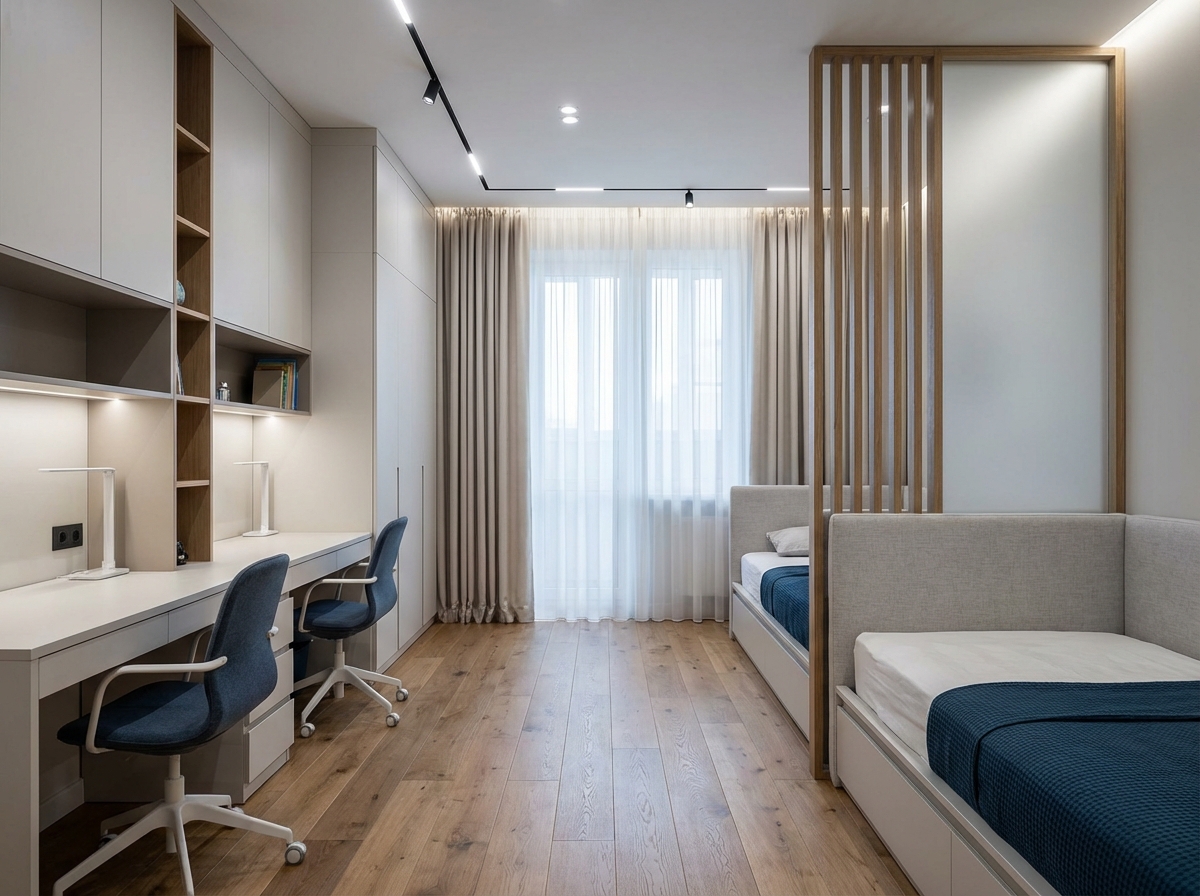 Дизайн детской в стиле Минимализм — фото интерьера от нейросети RoomGPT