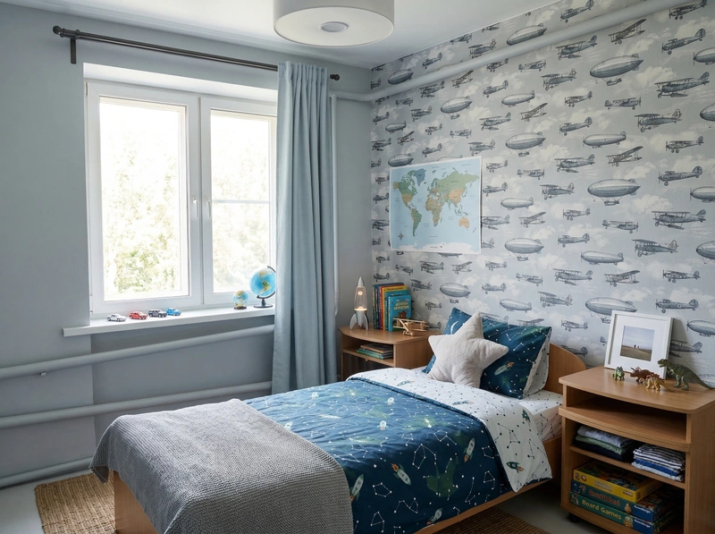 Дизайн детской в стиле Без стиля — фото интерьера от нейросети RoomGPT