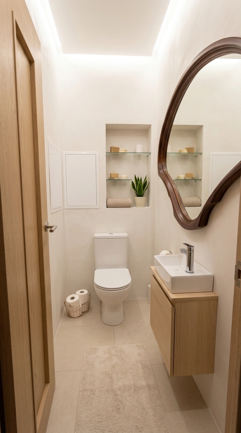 Дизайн интерьера в стиле Сканди — Ванная от нейросети RoomGPT