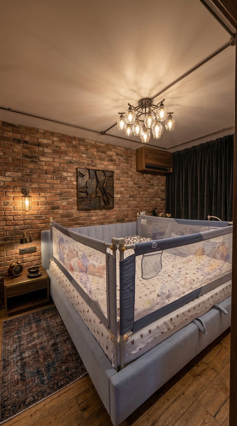 Дизайн спальни в стиле Лофт — фото интерьера от нейросети RoomGPT