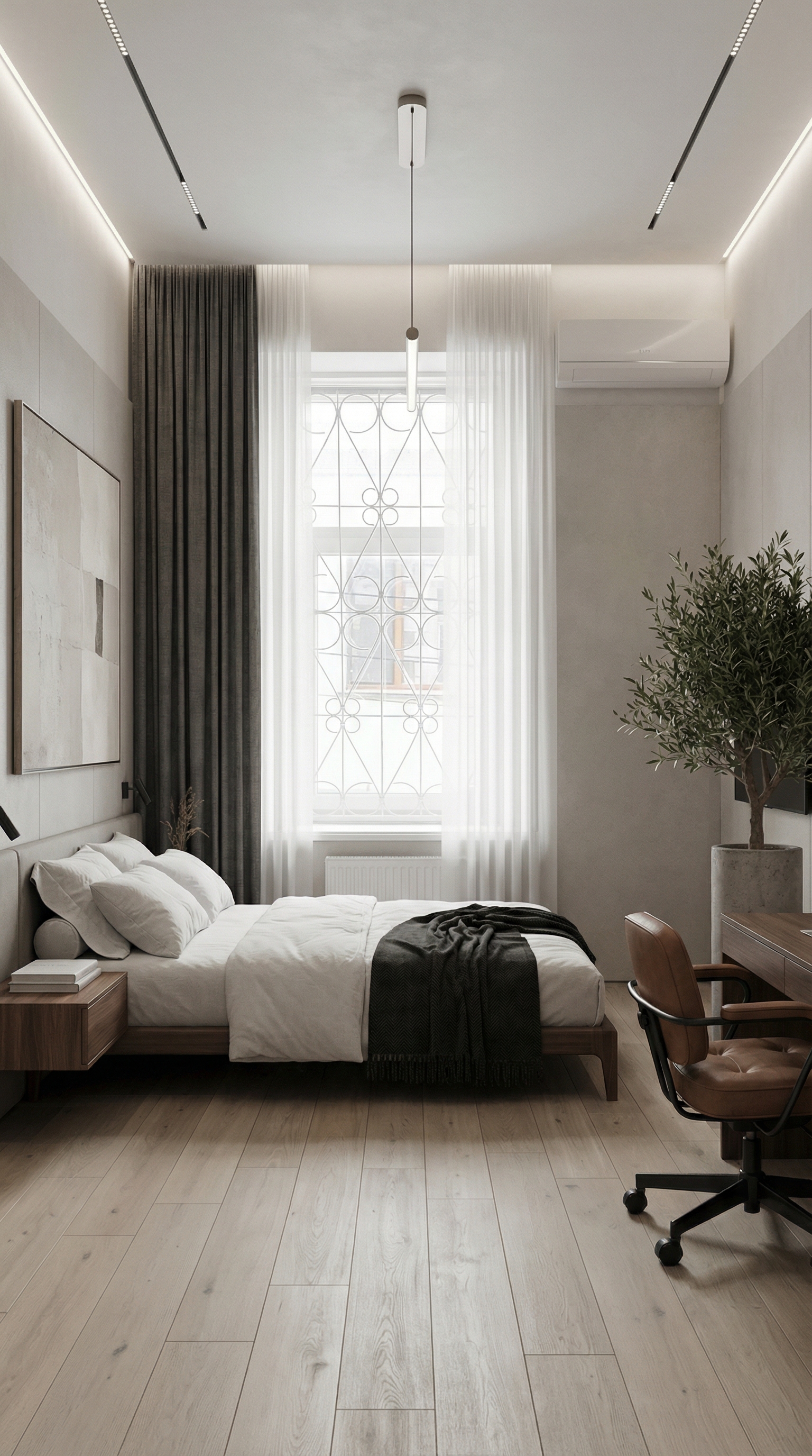 Дизайн спальни в стиле Минимализм — фото интерьера от нейросети RoomGPT