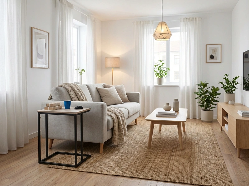 Дизайн интерьера в стиле Хюгге — Гостиная от нейросети RoomGPT