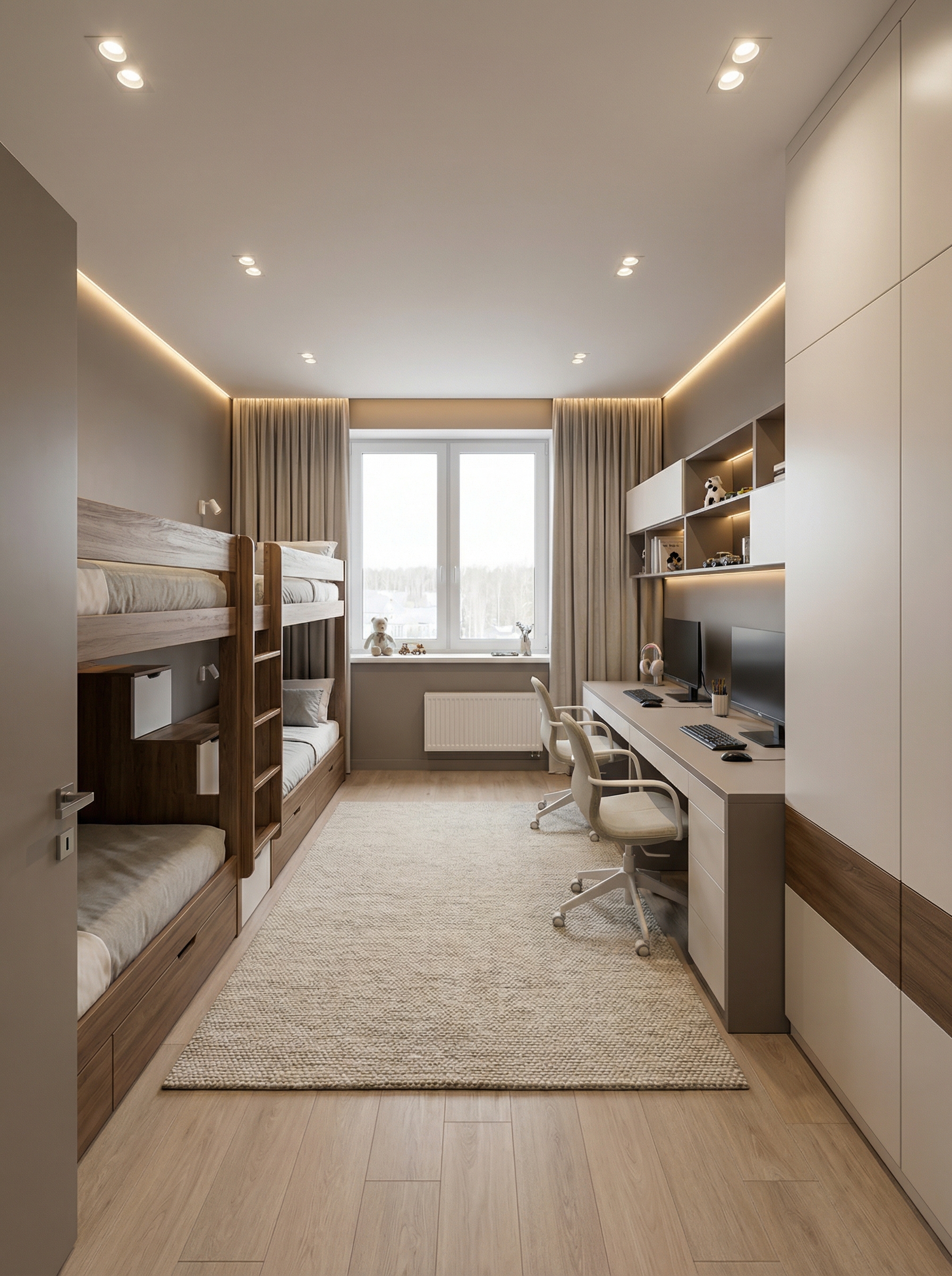 Дизайн детской в стиле Минимализм — фото интерьера от нейросети RoomGPT