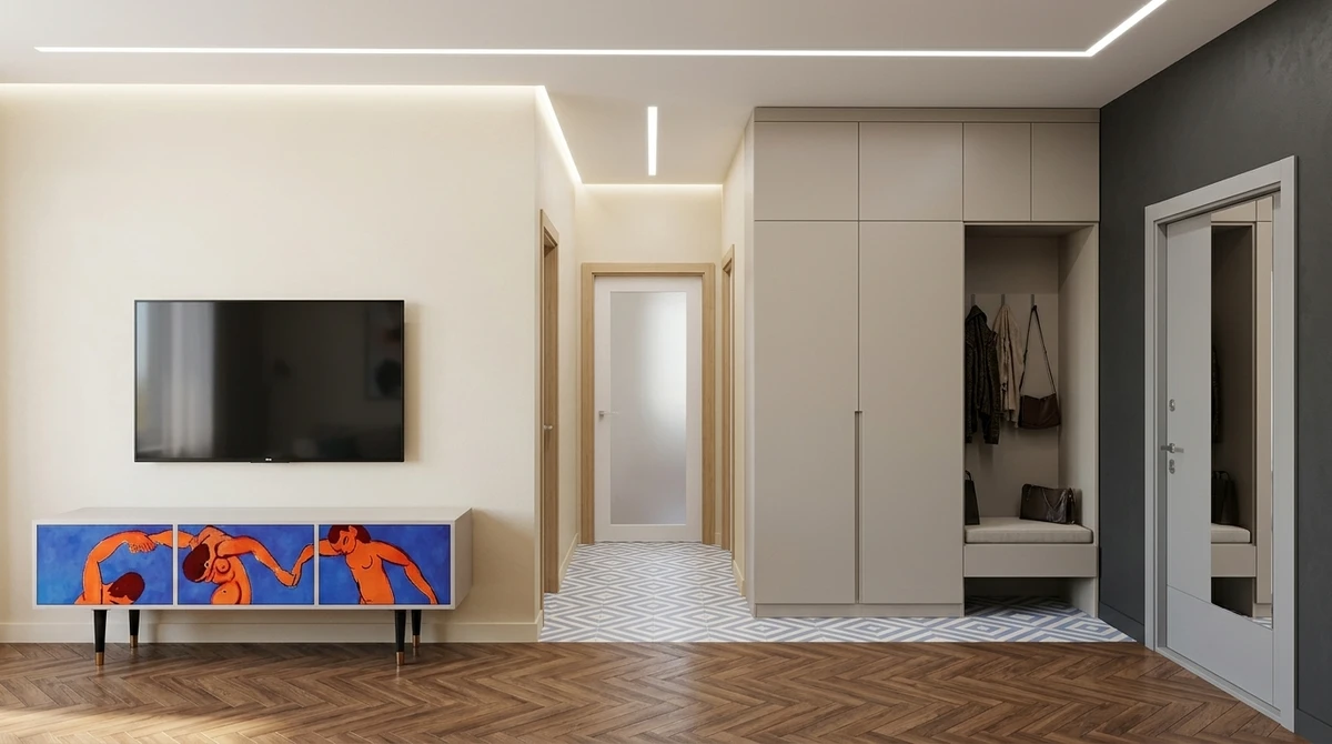 Дизайн интерьера в стиле Минимализм — Гостиная от нейросети RoomGPT