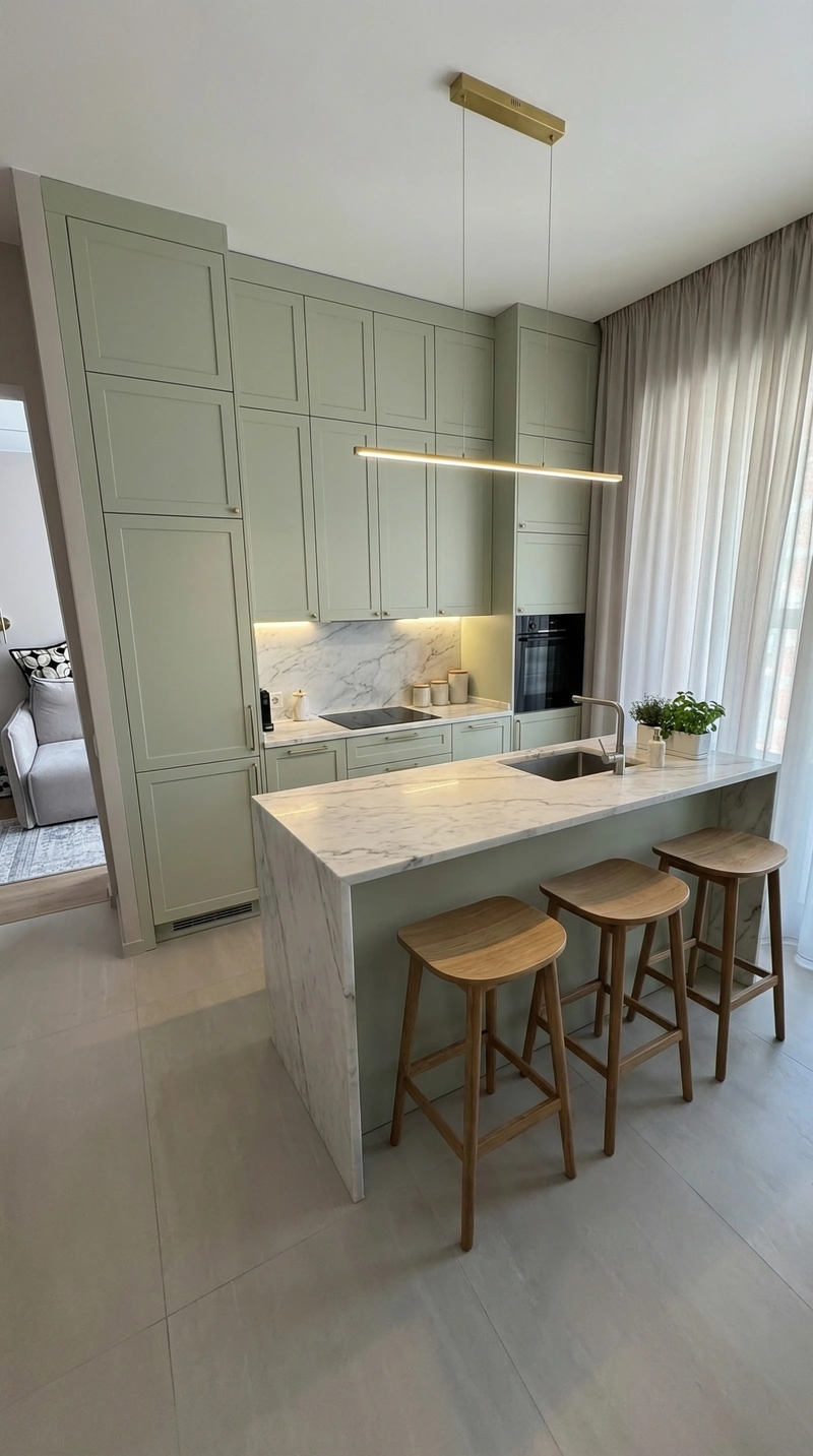 Дизайн интерьера в стиле Классика — Кухня от нейросети RoomGPT