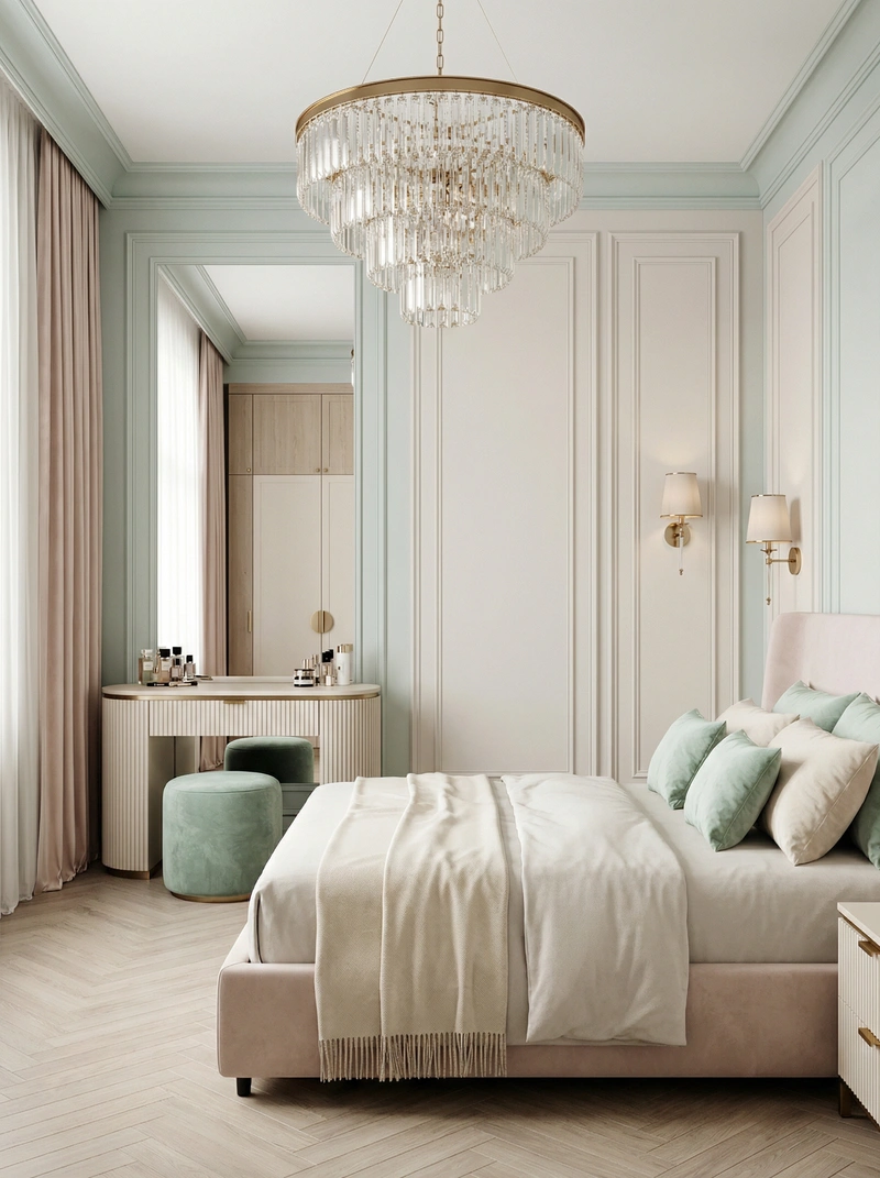 Дизайн интерьера в стиле Классика — Спальня от нейросети RoomGPT