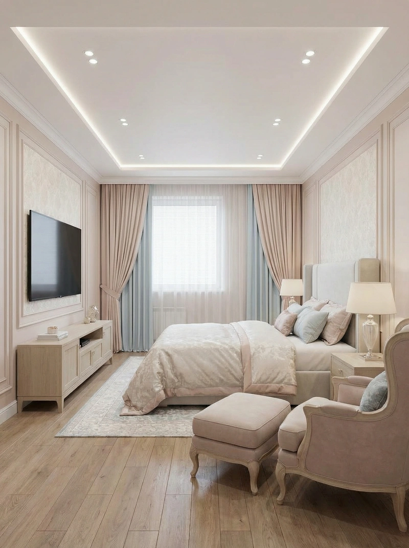 Дизайн интерьера в стиле Классика — Спальня от нейросети RoomGPT