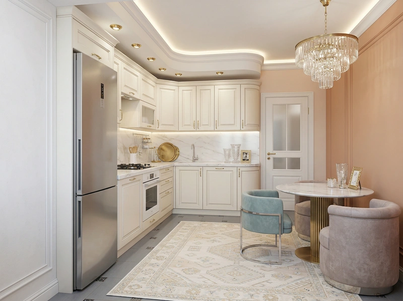 Дизайн гостиной в стиле Неоклассика — фото интерьера от нейросети RoomGPT