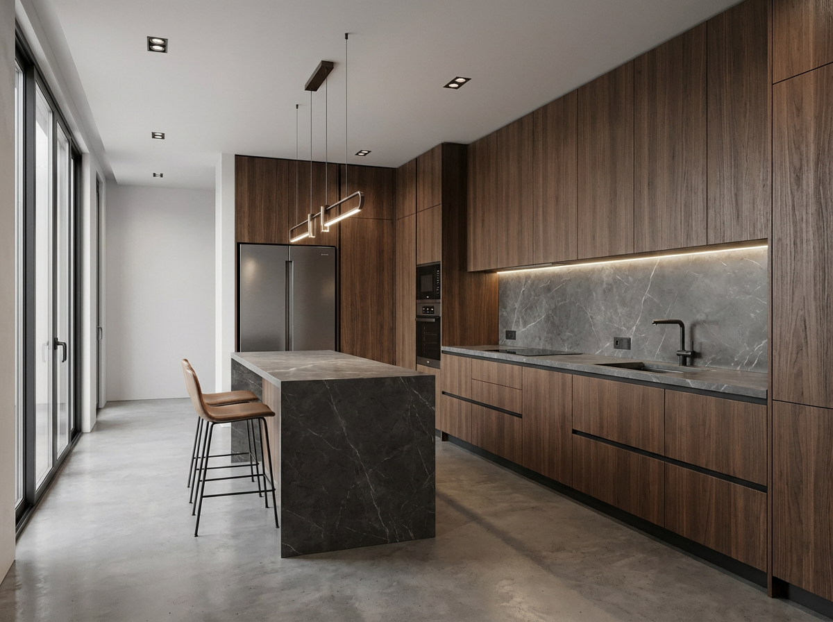 Дизайн кухни в стиле Минимализм — фото интерьера от нейросети RoomGPT