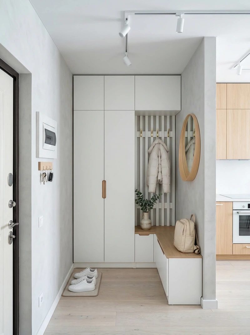 Дизайн интерьера в стиле Сканди — Прихожая от нейросети RoomGPT