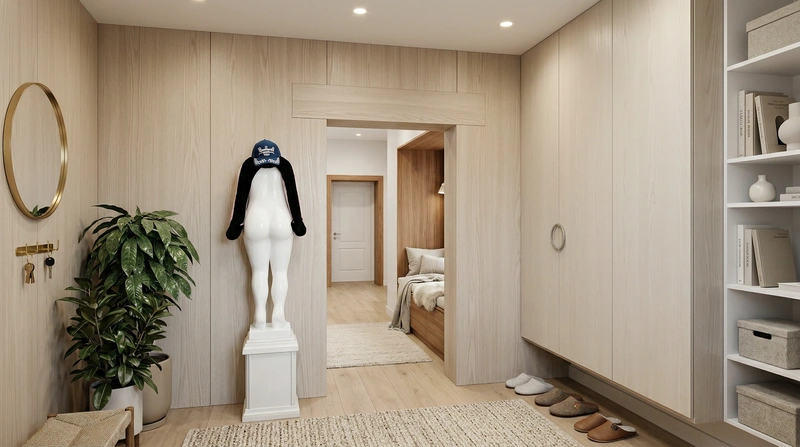 Дизайн интерьера в стиле Хюгге — Прихожая от нейросети RoomGPT