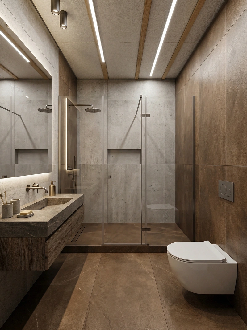 Дизайн ванной в стиле Минимализм — фото интерьера от нейросети RoomGPT