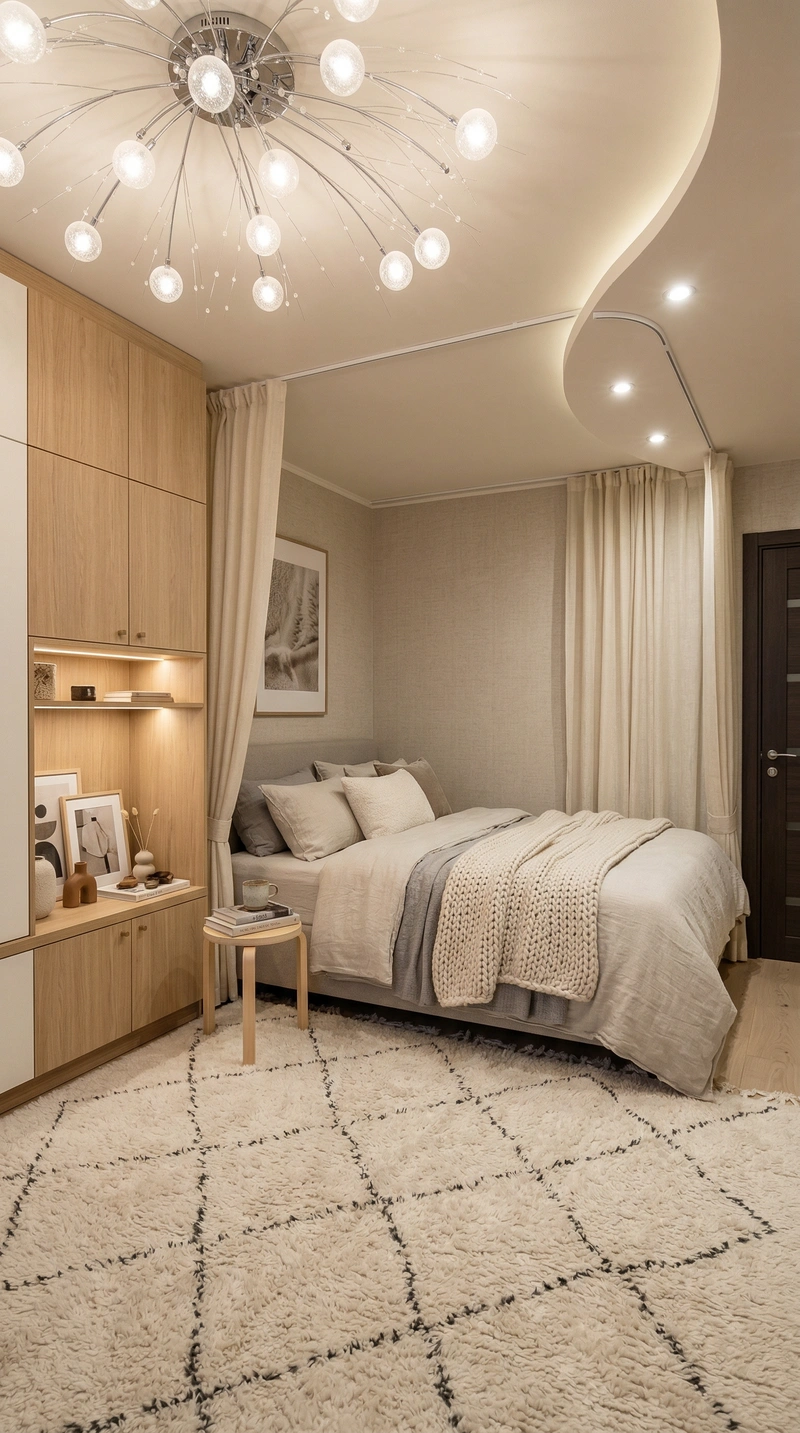 Дизайн интерьера в стиле Хюгге — Спальня от нейросети RoomGPT