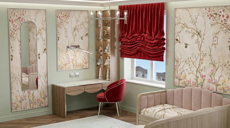 Дизайн интерьера в стиле Неоклассика — Детская от нейросети RoomGPT