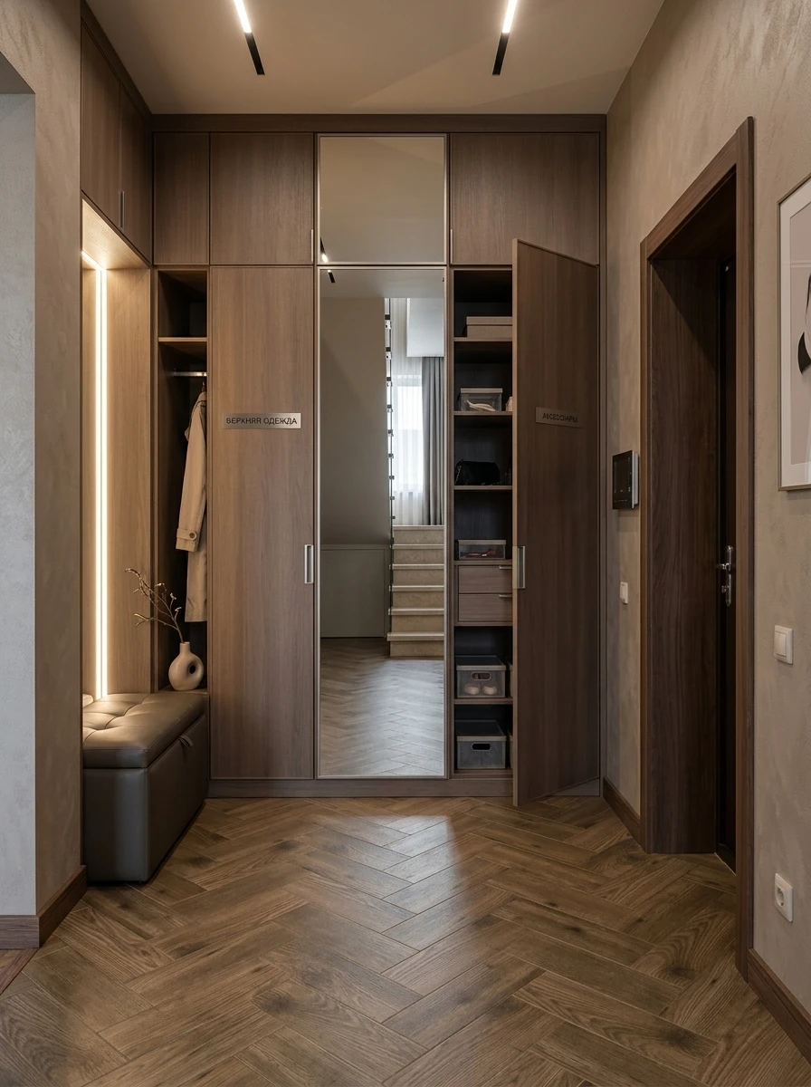 Дизайн прихожей в стиле Контемпорари — фото интерьера от нейросети RoomGPT