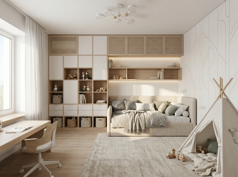 Дизайн интерьера в стиле Хюгге — Детская от нейросети RoomGPT