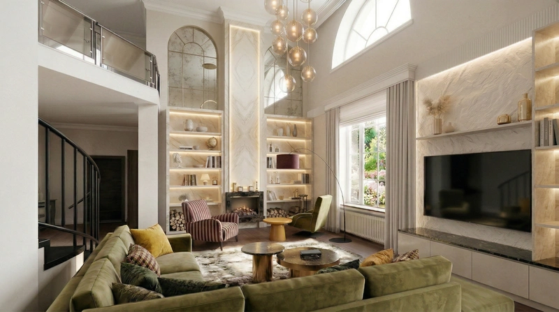 Дизайн гостиной в стиле Без стиля — фото интерьера от нейросети RoomGPT