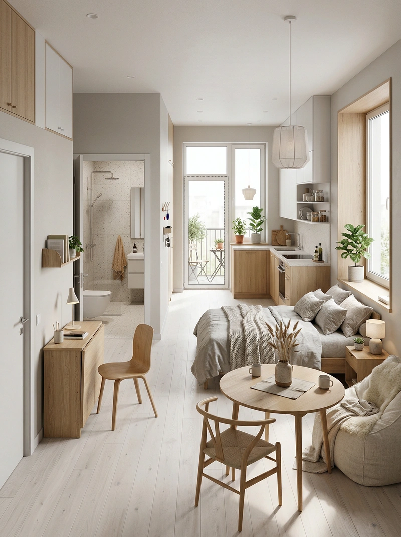 Дизайн интерьера в стиле Хюгге — Гостиная от нейросети RoomGPT