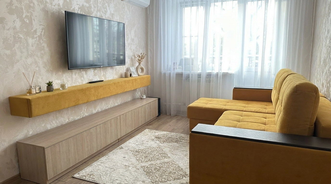 Дизайн гостиной в стиле Минимализм — фото интерьера от нейросети RoomGPT