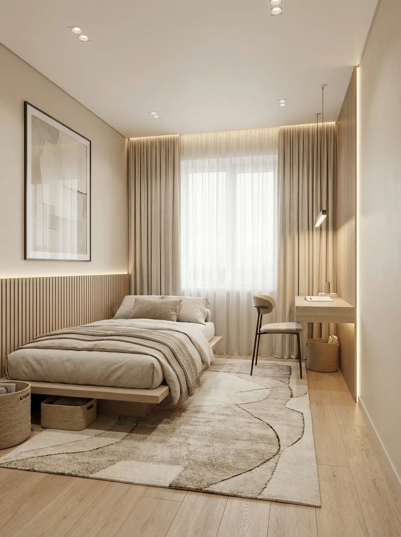 Дизайн детской в стиле Минимализм — фото интерьера от нейросети RoomGPT