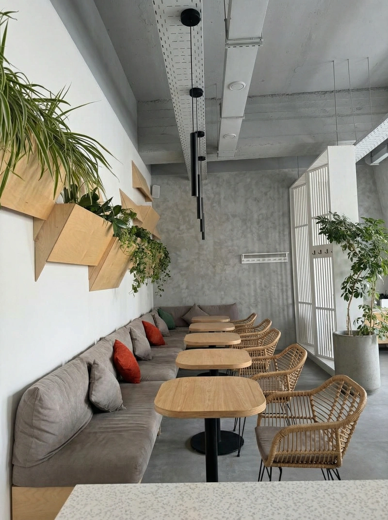 Дизайн интерьера в стиле Контемпорари — Гостиная от нейросети RoomGPT