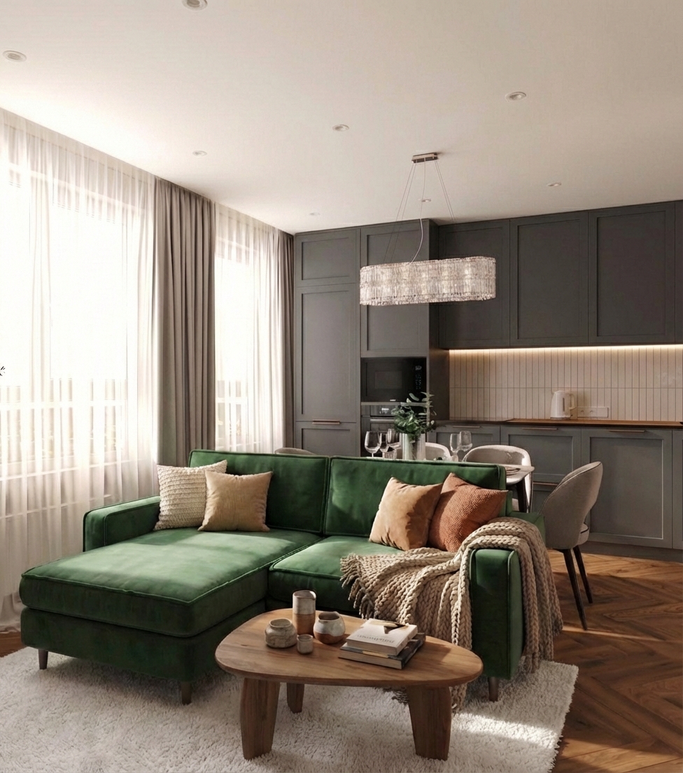 Дизайн гостиной в стиле Классика — фото интерьера от нейросети RoomGPT