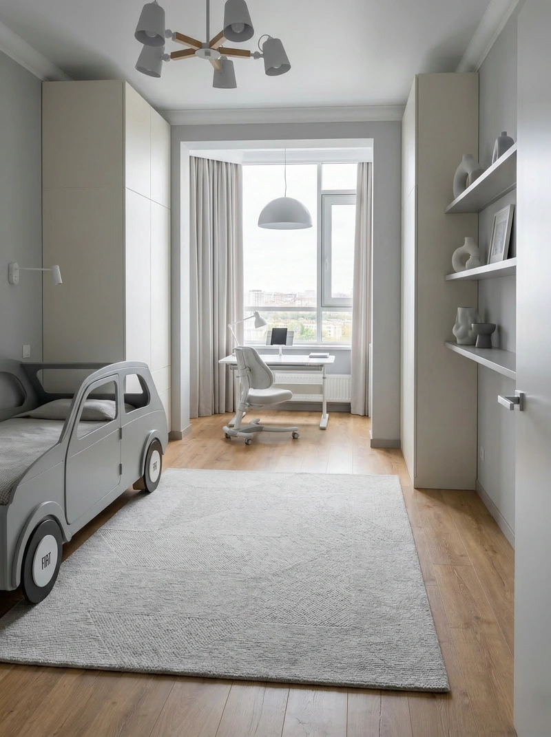 Дизайн детской в стиле Минимализм — фото интерьера от нейросети RoomGPT