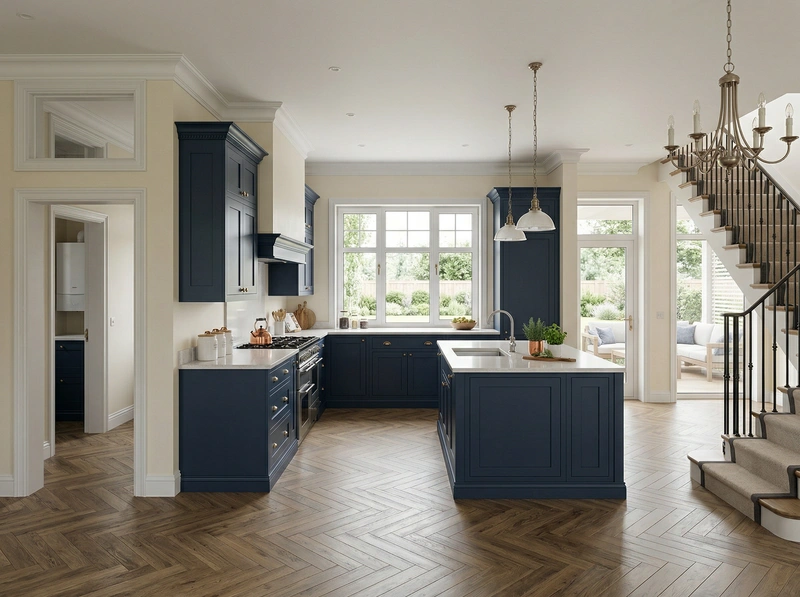 Дизайн интерьера в стиле Классика — Кухня от нейросети RoomGPT