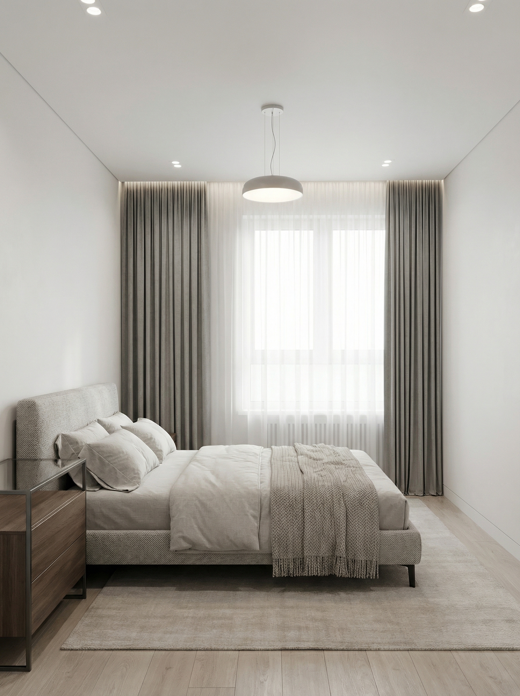 Дизайн спальни в стиле Минимализм — фото интерьера от нейросети RoomGPT