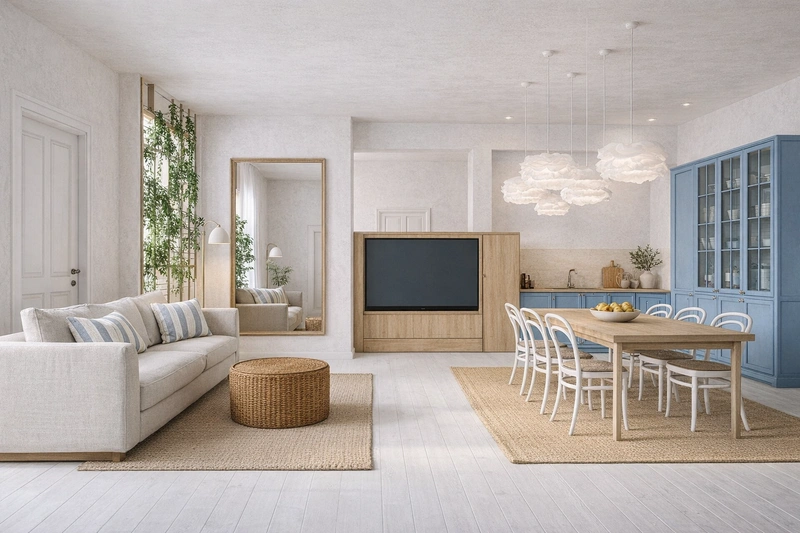 Дизайн интерьера в стиле Хюгге — Гостиная от нейросети RoomGPT