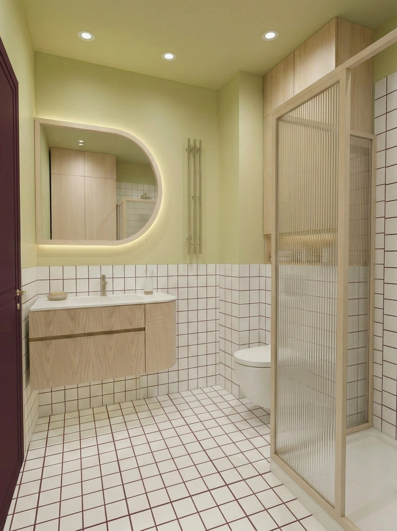 Дизайн ванной в стиле Без стиля — фото интерьера от нейросети RoomGPT