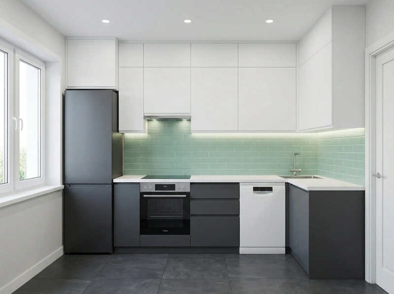 Дизайн интерьера в стиле Контемпорари — Кухня от нейросети RoomGPT