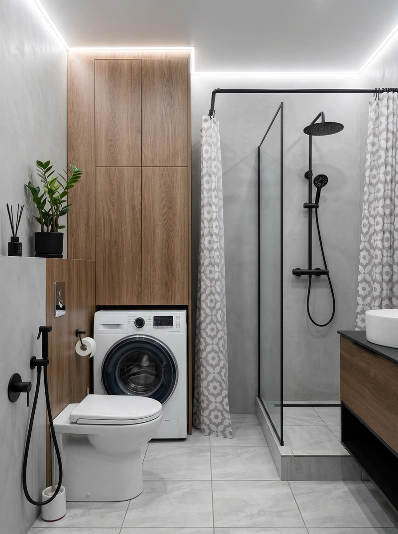 Дизайн интерьера в стиле Минимализм — Ванная от нейросети RoomGPT