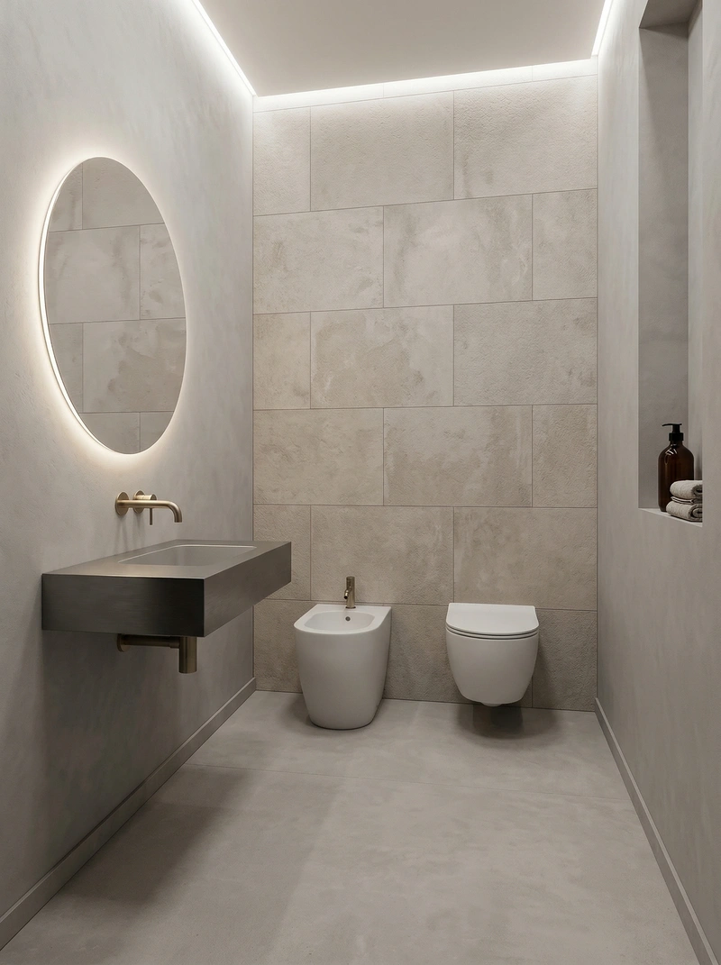 Дизайн ванной в стиле Минимализм — фото интерьера от нейросети RoomGPT